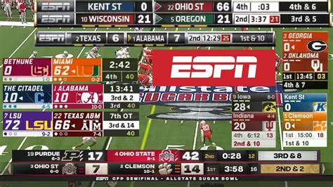 covers ncaaf scores and matchups.